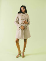 2010 Prada Khaki Bubble Button Coat and Skirt Ensemble Suit arcadeshops.com