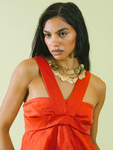 Tiered Gold Coin Necklace Accessory arcadeshops.com