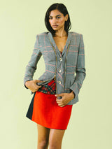 Escada Zipper Houndstooth Blazer Jacket arcadeshops.com