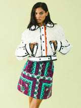 2019 Courreges Patchwork Faux Fur Jacket Jacket arcadeshops.com