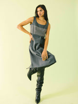 1960s Geoffrey Beene Rhinestone Embellished Wool Dress Dress arcadeshops.com