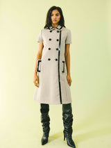 Pierre Cardin Patent Trimmed Dress Dress arcadeshops.com