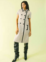 Pierre Cardin Patent Trimmed Dress Dress arcadeshops.com