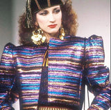 1982 Yves Saint Laurent Metallic Stripe Jacket Jacket arcadeshops.com
