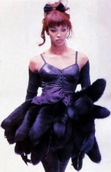 1992 Dolce & Gabbana Black Satin Bustier Top arcadeshops.com