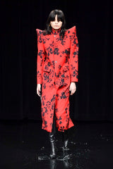 2020 Balenciaga Structured Shoulder Floral Coat Outerwear arcadeshops.com