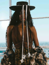 1960s Yves Saint Laurent Raffia Tassel Hat Accessory arcadeshops.com