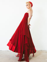 Morgane Le Fay Handkerchief Strapless Silk Dress Dress arcadeshops.com
