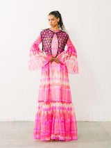 Malcolm Starr Watercolor Chiffon Maxi Dress Dress arcadeshops.com