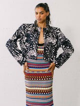 1994 Yves Saint Laurent Black And White Crop Jacket Jacket arcadeshops.com