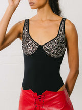 Michael Morrison Rhinestone Studded Bodysuit Suit arcadeshops.com