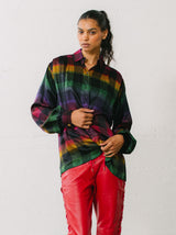 1980s Gucci Silk Rainbow Blouse Top arcadeshops.com