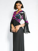 Emilio Pucci Fringe Trimmed Printed Jersey Dress Dress arcadeshops.com