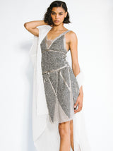 Maison Martin Margiela Oversized Sheer Windowpane Shirt Dress Dress arcadeshops.com