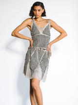 2008 Chanel Dimensional Gray Skirt Ensemble Suit arcadeshops.com