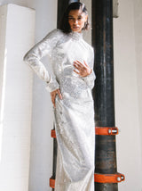 Givenchy Silver Sequin Gown Dress arcadeshops.com