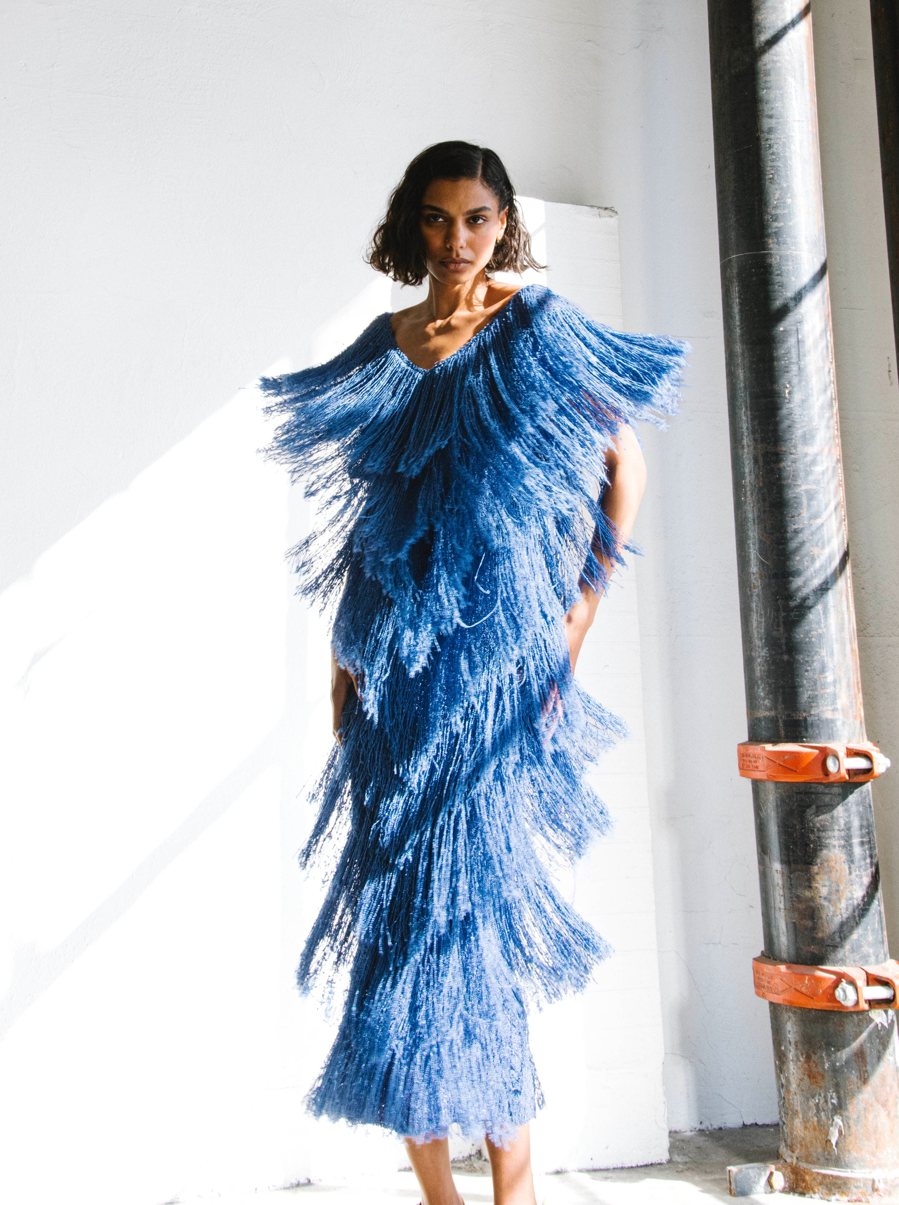 Cobalt Yarn Fringe Dress Cobalt Yarn Fringe Dress