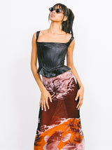 1990s Vivienne Westwood Black Satin Corset Top arcadeshops.com