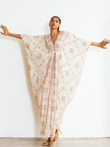 Profils Du Monde Embellished Silk Caftan Dress arcadeshops.com