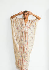 Profils Du Monde Embellished Silk Caftan Dress arcadeshops.com