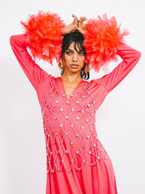 Paco Rabanne Pink Crystal Chain Tank Top arcadeshops.com