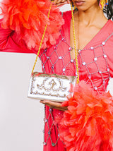 Scaasi Embroidered Metallic Trunk Bag Accessory arcadeshops.com