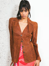 2006 Christian Dior By John Gallion Lasercut Leather Jacket Jacket arcadeshops.com