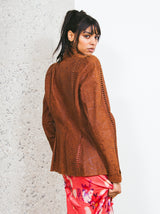 2006 Christian Dior By John Gallion Lasercut Leather Jacket Jacket arcadeshops.com