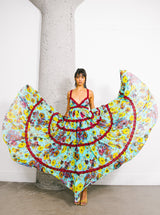 Jean Paul Gaultier Tiered Floral Maxi Dress Dress arcadeshops.com