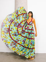 Jean Paul Gaultier Tiered Floral Maxi Dress Dress arcadeshops.com