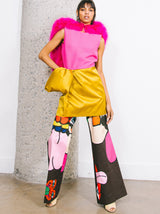 Walter Van Beirendonck Art Printed Flared Trousers Bottom arcadeshops.com