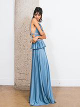 1970s Jean Varon Grecian Style Jersey Gown Dress arcadeshops.com