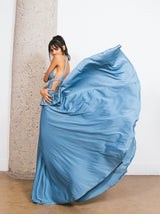 1970s Jean Varon Grecian Style Jersey Gown Dress arcadeshops.com