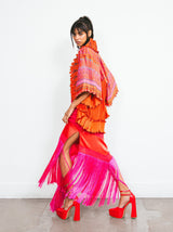Gianfranco Ferre Magenta Fringe Dress Dress arcadeshops.com