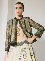 1980s Chanel Lace Overlay Jacket