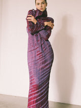 Issey Miyake Purple Iridescent Pleated Dress