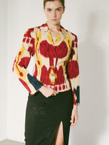 2001 Christian Dior Ikat Printed Jacket Jacket arcadeshops.com