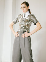 Gucci Silver Sequin Cropped Jacket Jacket arcadeshops.com