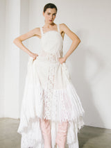 Loewe Paula's Ibiza White Cotton Lace Dress Dress arcadeshops.com