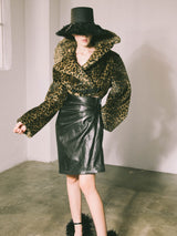 1991 Alaia Leopard Faux Fur Jacket