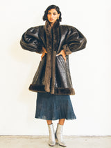 Yves Saint Laurent Textured Shearling Coat Outerwear arcadeshops.com