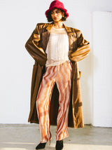 Fendi Caramel Leather Overcoat Outerwear arcadeshops.com