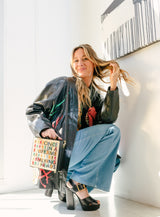 Olympia Le-Tan Talking Heads Needlepoint Box Bag Accessory arcadeshops.com