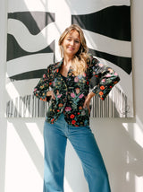 Gucci Flora Linen Blazer Jacket arcadeshops.com