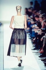 2002 Comme des Garcons Eyelet Pleated Apron Skirt Bottom arcadeshops.com