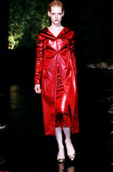 1999 Dolce & Gabbana Crimson Satin Duster Outerwear arcadeshops.com