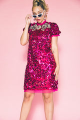 Dolce and Gabbana Sequin Jeweled Collar Dress Dress arcadeshops.com