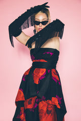 Embellished Suede Opera Gloves Accessory arcadeshops.com