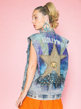 Tony Alamo Hollywood Painted Denim Vest Jacket arcadeshops.com