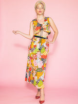1960s Floral Vest and Maxi Skirt Ensemble Suit arcadeshops.com